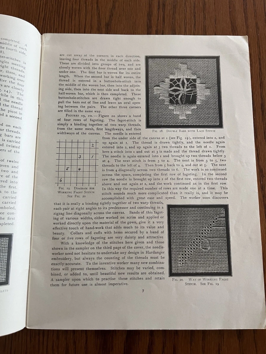 1909 Priscilla Hardanger Book Patterns Instructions
