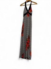 Vintage Y2K Carole Little Floral And Stripped Maxi Dress Size 12