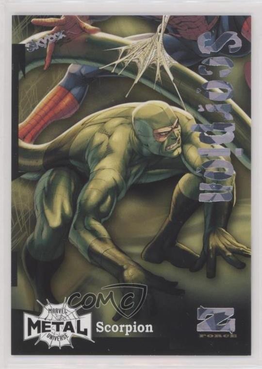 2022 Marvel Metal Universe Spider-Man Z-Force Amazing Rave 30/62 Scorpion 0mz1