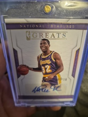 Panini 2016-17 National Treasures Magic Johnson Lakers Greats Auto #1 1.  1/10