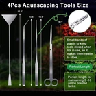 4 PC Aquarium Aquascaping Plants Landscaping Tools Kit Set 12in GERMAN STAINLESS