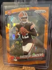2025 Panini Prizm Orange Cracked Ice Shedeur Sanders Rookie RC #302
