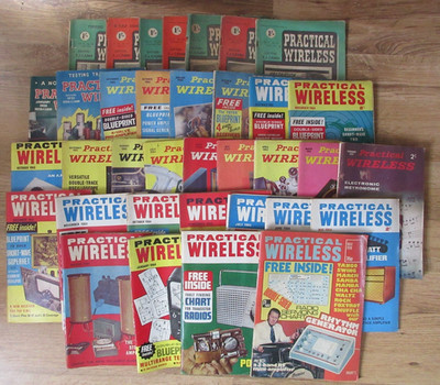 Practical Wireless - 35 Issues from 1951 to 1976 with Rare Free Gifts