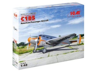 ICM ICM 1/48 American Beechcraft C18S Light Passenger Aircraft Plastic Model 481