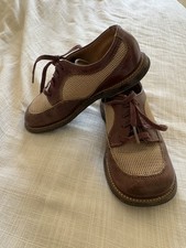 1960 s Vintage Brown Leather Boys Dress Loafers Lace-up Shoes 6.5