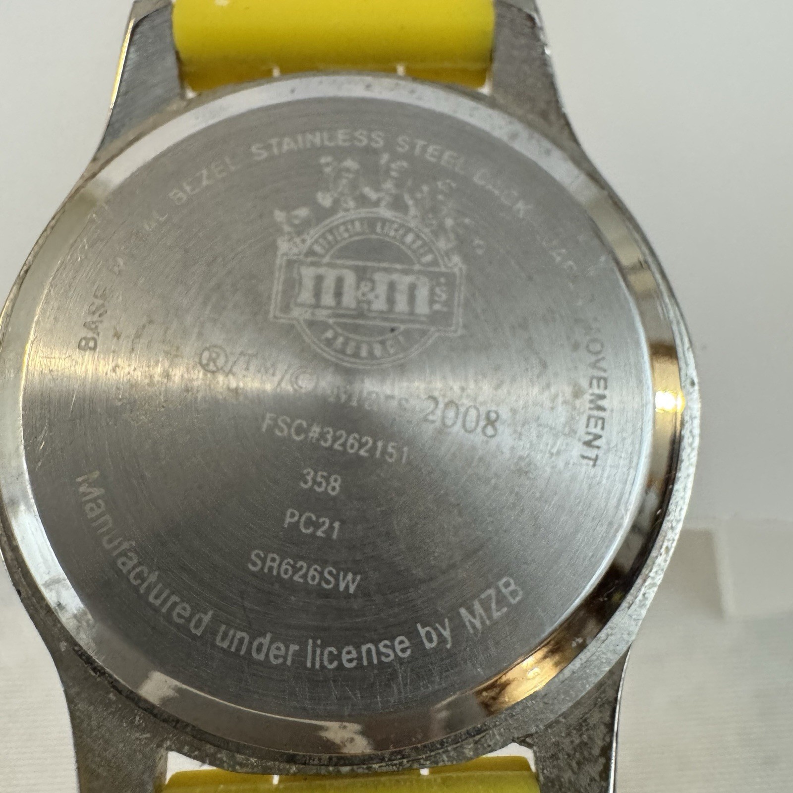 2008 M&M’s Yellow Character Watch Japan Quartz MZB PC21 Replacement Band