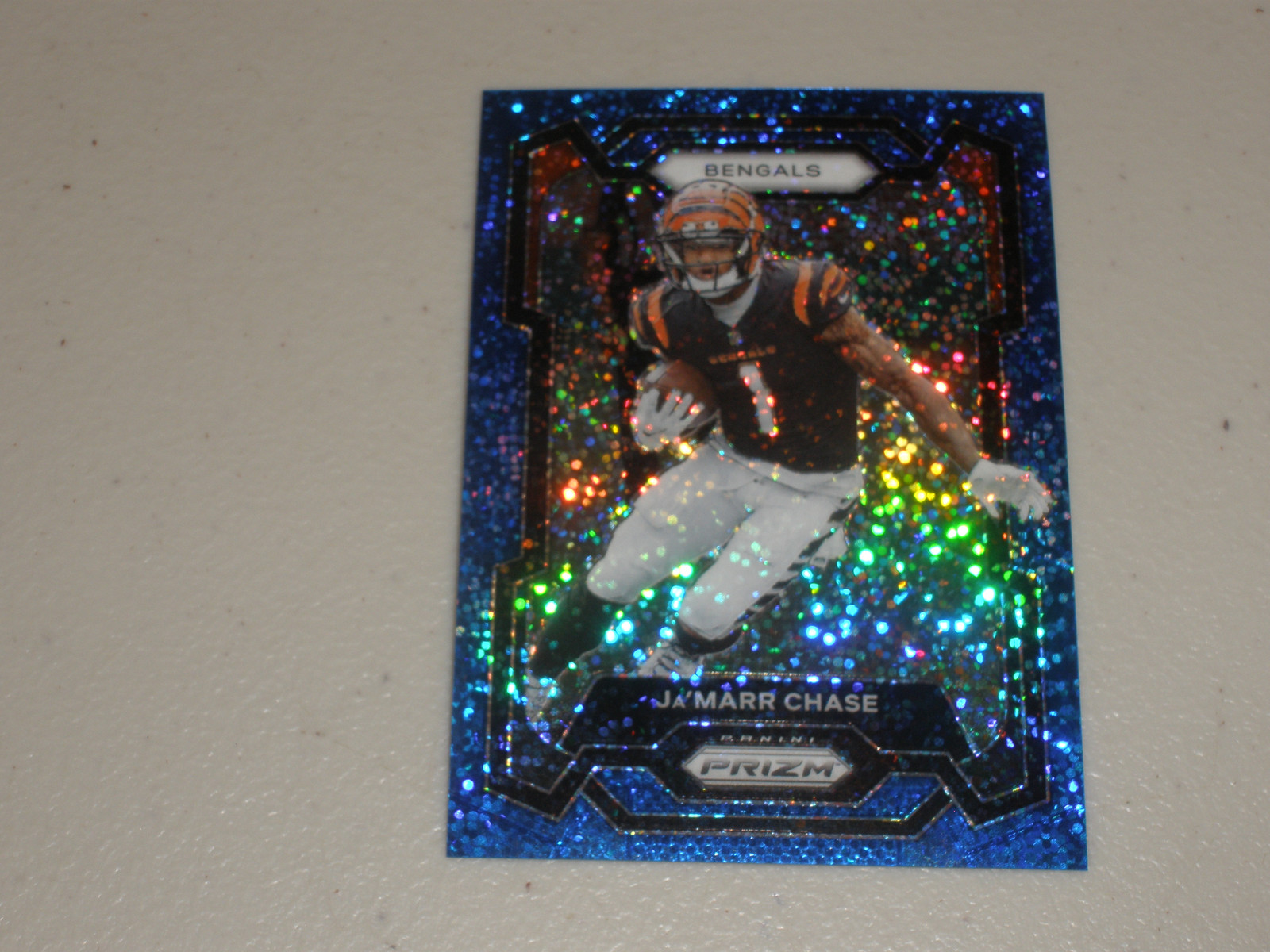 2023 Panini Prizm Blue Sparkle Prizm #56 Ja'Marr Chase 88/96