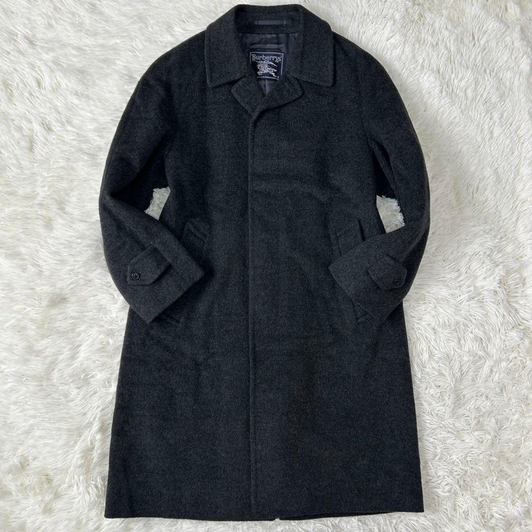 Burberry Cashmere Blend Wool Balmacaan Coat Long Black Men Size US S Used thumbnail 3