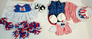 TY Gear for Beanie Kids Uncle Sam and USA Cheer Leader Complete Open Packs