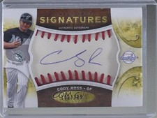 2009 Sweet Spot Signatures White Ball Red Stitch Blue Ink Cody Ross Auto l8x