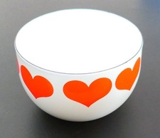 Vintage Mid-Century Modern Arabia of Finland Finel Enamel Heart Bowl Kaj Franck