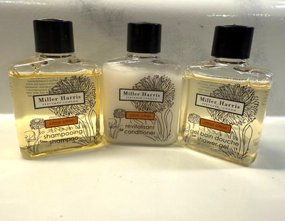 Miller Harris Perfumer London Shampoo Conditioner & Shower Gel Hotel Set