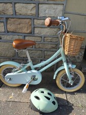 Bobbin Gingersnap 12" Wheel Girls Bike Turquoise with Stabilisers 2-4 Years