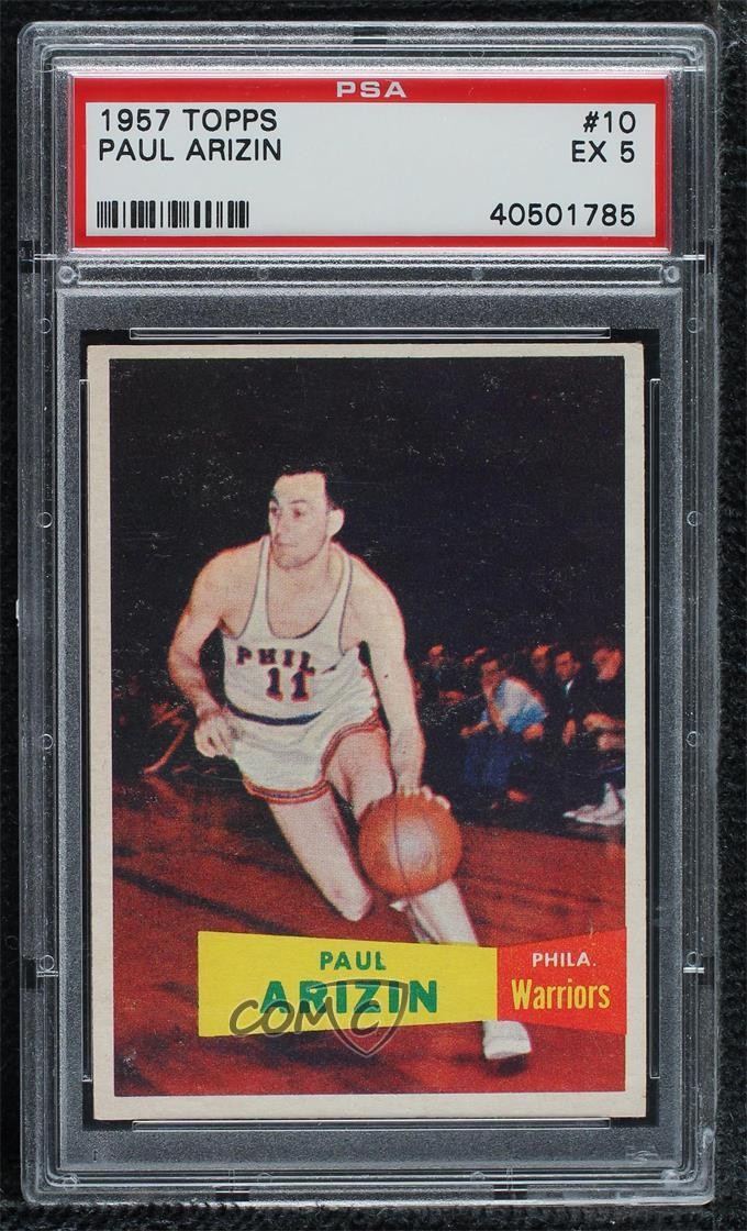 1957-58 Topps Paul Arizin #10 PSA 5 HOF d7j