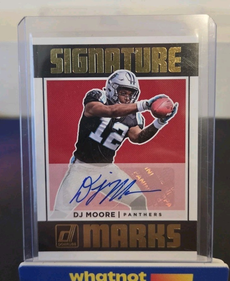 DJ Moore 2018 Panini Donruss Signature Marks SM-DJM Rookie RC Autograph Auto SP