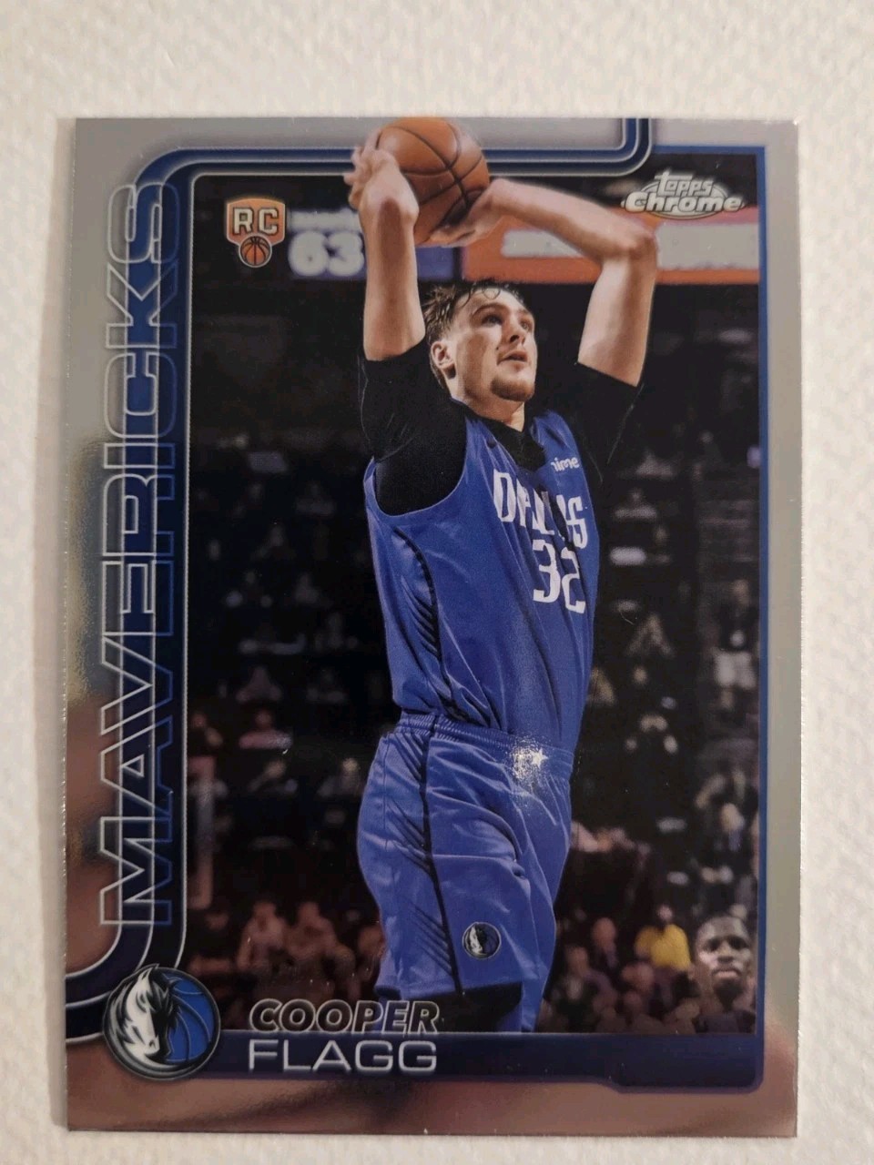 2025-26 Topps Chrome Basketball Cooper Flagg RC #251 Base Dallas Mavericks