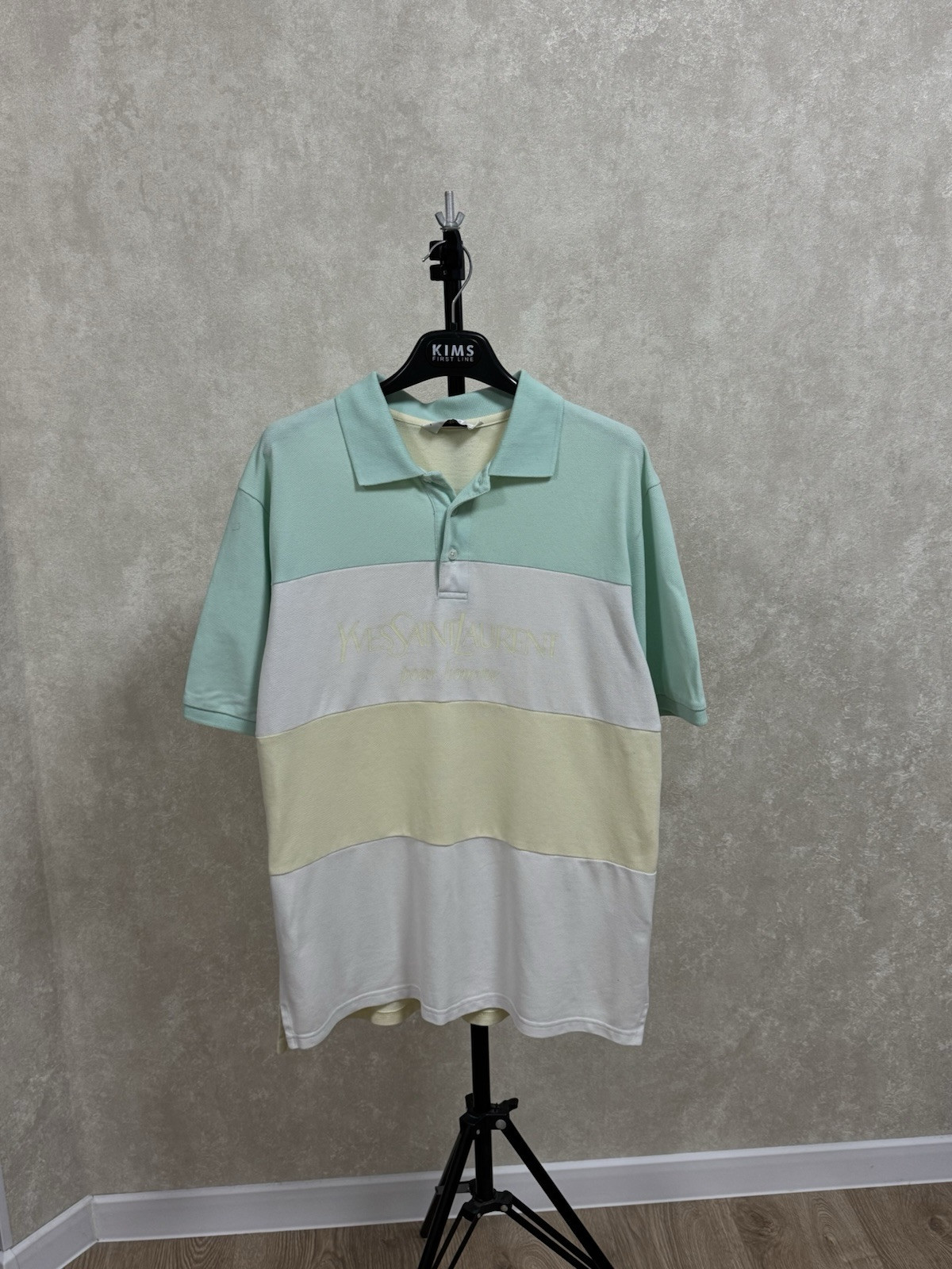 Polo classica vintage Yves Saint Laurent Pour Homme grande logo uomo taglia L