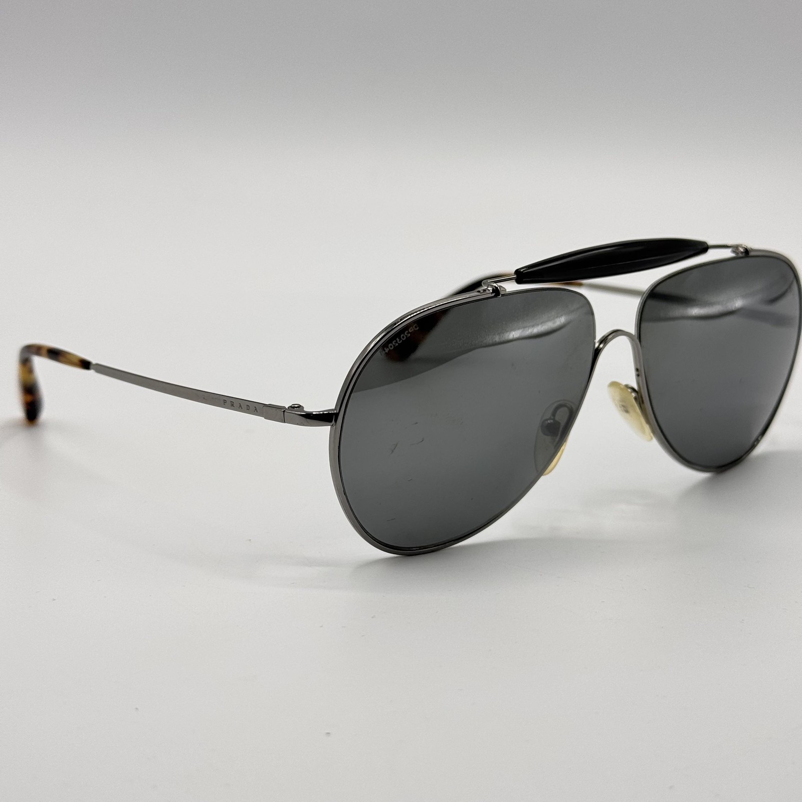 Prada SPR 56S 5AV 7W1 Sunglass Gunmetal Aviator Frame Gray Lens 59-13-140 thumbnail 15