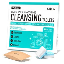 24 Pack Washing Machine Cleaner Tablets for HE Front Loader Top Load Washer