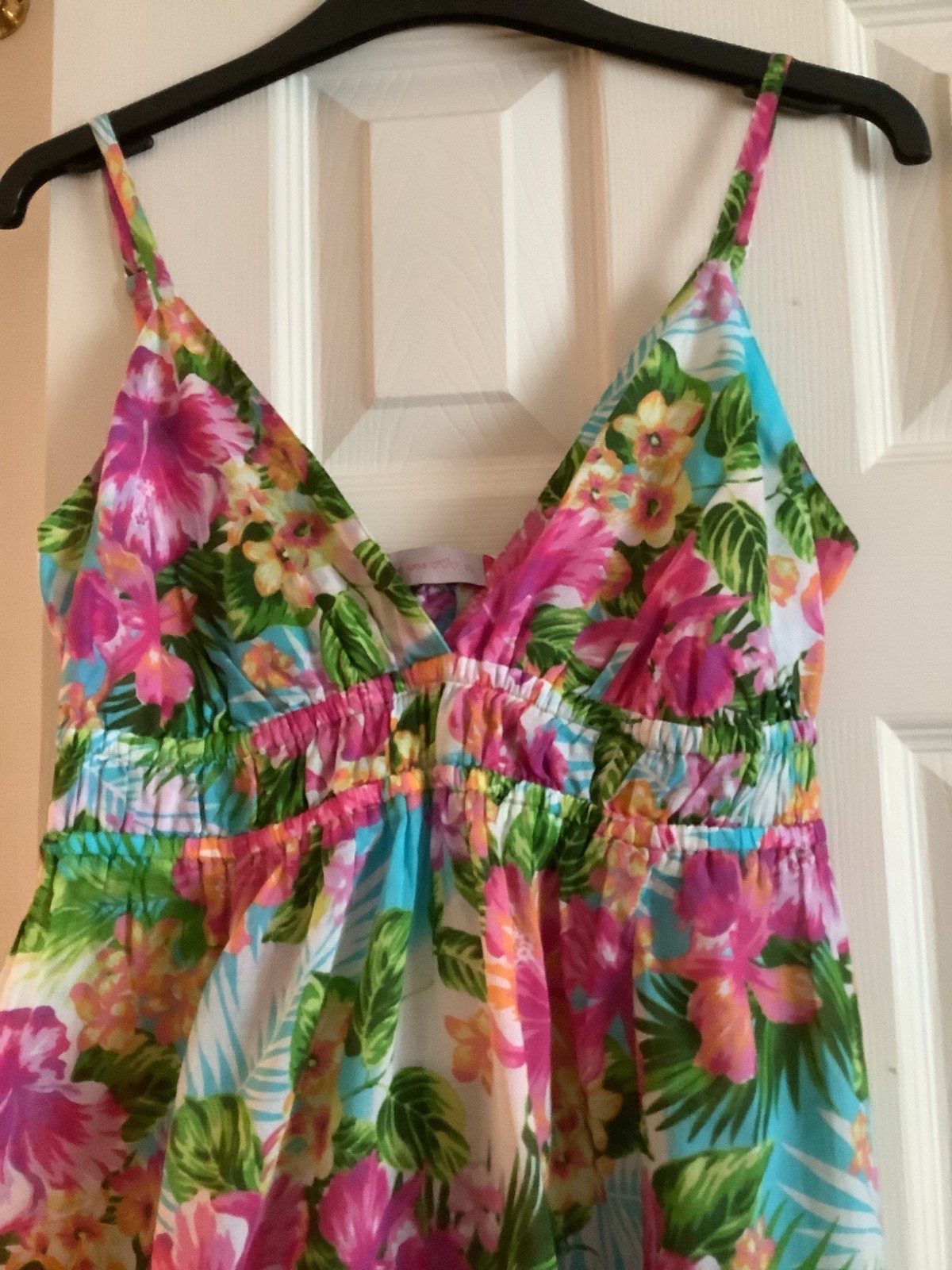 Lovely Ladies Per Una Fine Cotton Floaty Floral Sun Dress size 10 image 3