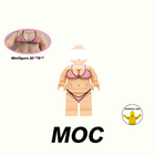 MOC DIY Custom Minifigure Lady UV Print Topless 3D Bust Design Building