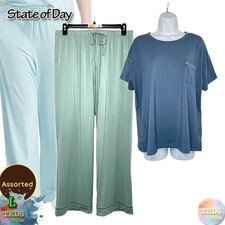 NWT State of Day Women's L 2-Pc. Fluid Knit Pajamas Set 100189787 Assorted