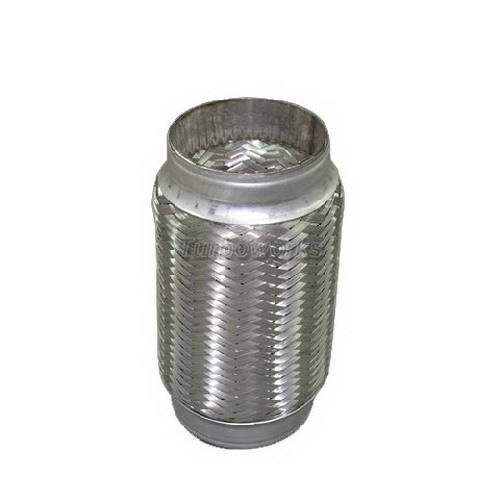 3.5" X 8" Stainless Steel Flex Pipe Double Braided Heavy Duty - Bild 1 von 2