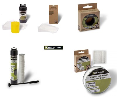 Radical Disperse PVA Funnel Mesh 10m | Bag System M 30Stk. L 20Stk. | PVA Tape 