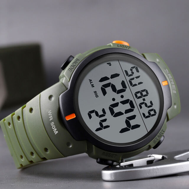 SKMEI Mens LED Digital Sport Watches Military Stopwatch Waterproof Date Watch UK