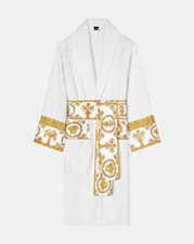 VERSACE I BAROQUE BATHROBE WHITE XL CUSTOMIZED NAME "JACK" BOXED NEVER WORN