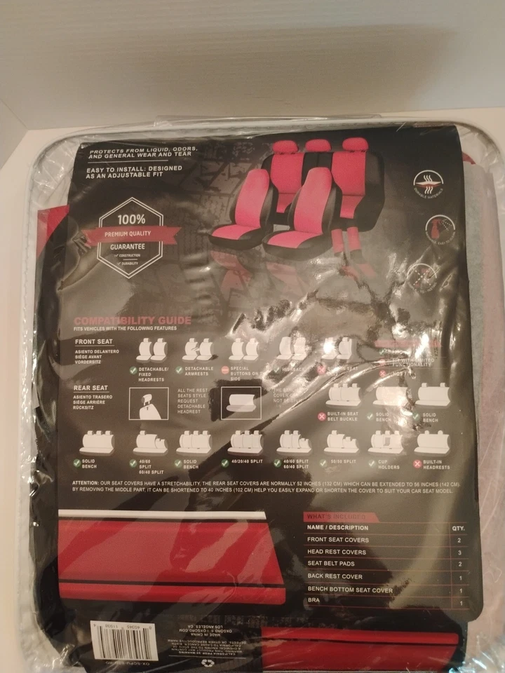 Juego completo de funda de asiento para coche camión SUV furgoneta juego de 10 piezas nuevo sellado Foto 2 de 3