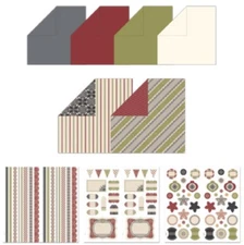 Stampin' Up! MERRY MOMENTS SIMPLY SCRAPPIN KIT - (12) 6x6 Sheets