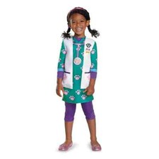Disney Junior Doc McSuffins Doc Pet Vet Girl's Toddler Halloween Costume 3T-4T