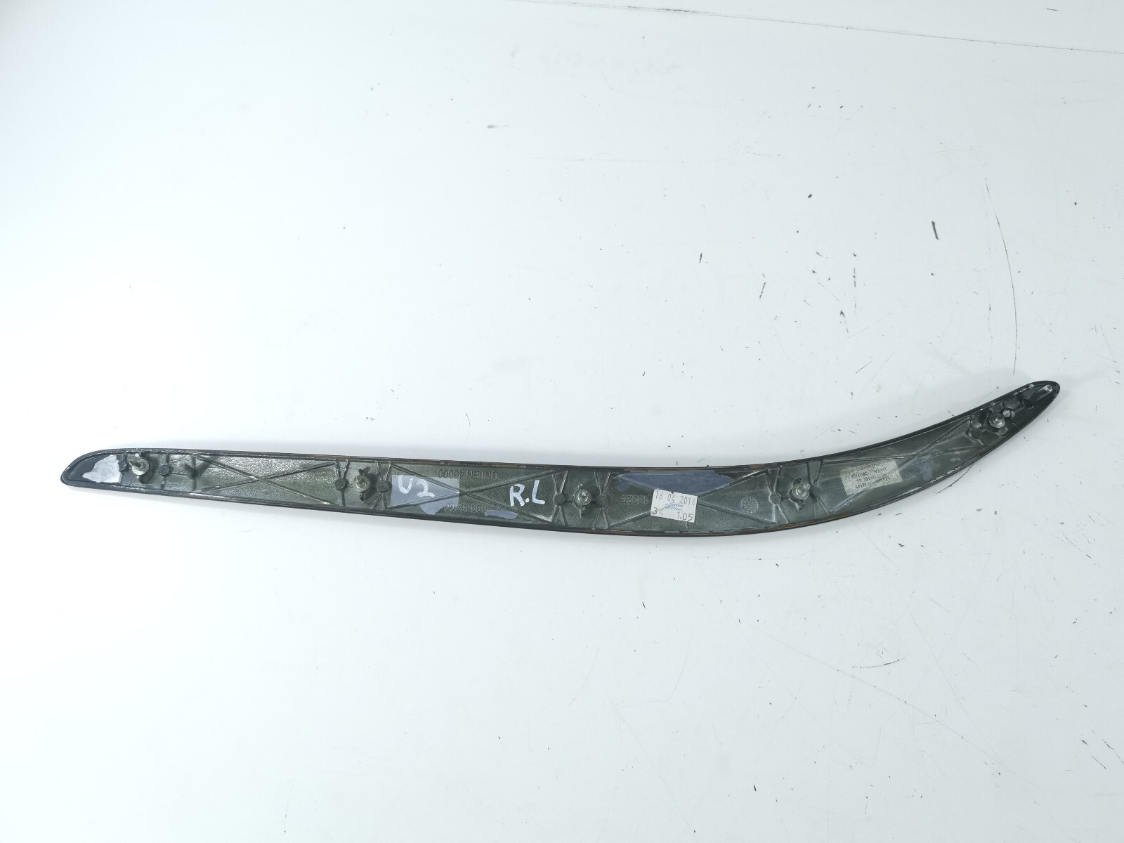 08-17 Maserati Granturismo Rear Left Door Panel Trim Cover Gloss Black Oem