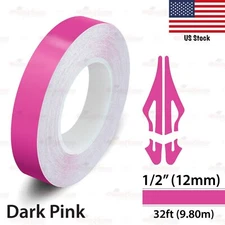 1/2" Vinyl Pinstriping Pin Stripe Car Styling Tape Decal Sticker 12mm DARK PINK