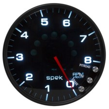Autometer Spek-pro Gauge Tachometer 5in 8k Rpm Wshift Light Peak Mem Autometer Spek-pro Gauge Tachometer 5in 8k Rpm Wshift Light Peak Mem