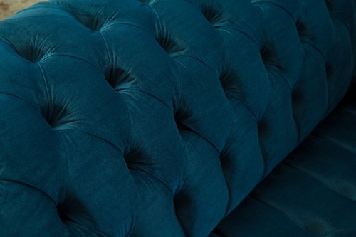 HANDMADE SOFT OCEAN NAVY BLUE VELVET CHESTERFIELD SOFA, 4, 3, 2 & 1.5 SEATER - Picture 7 of 11