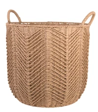 HOME ESSENTIALS HAZEL WOVEN BROWN HYACINTH SMALL STORAGE BASKET  11" x 13" NEW