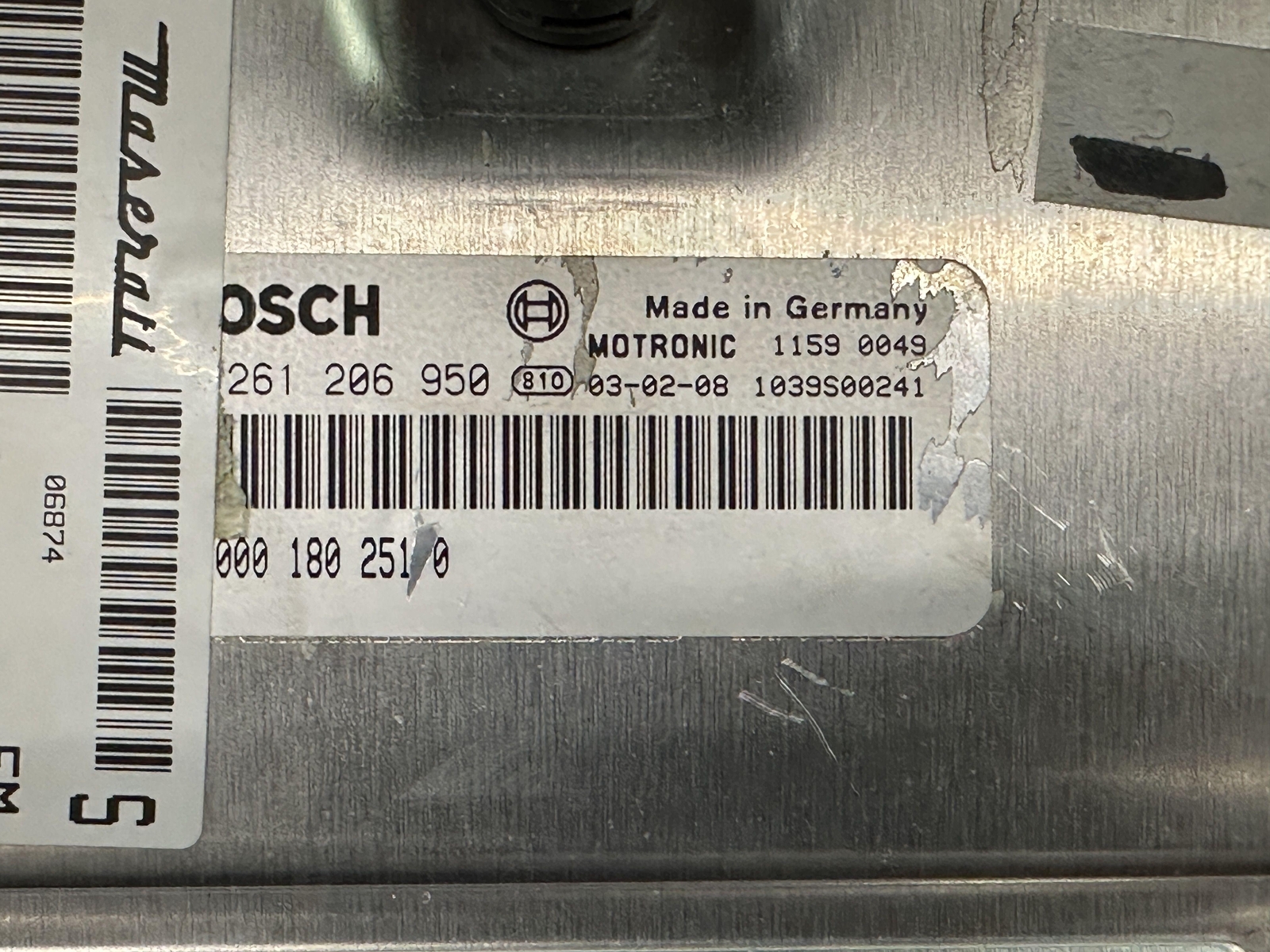 02-06 MASERATI SPYDER 4.2 ENGINE MOTOR CONTROL MODULE COMPUTER ECM ECU 261206950