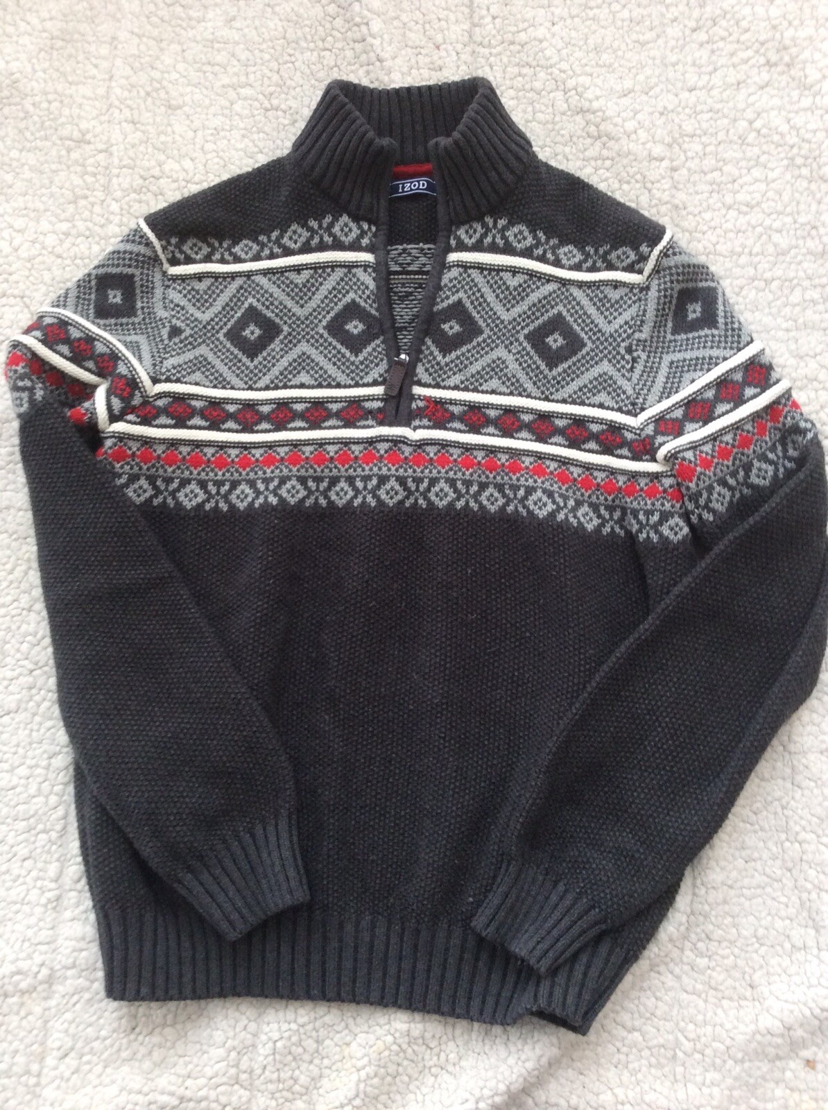 Mens Izod Zippered Sweater size M | eBay