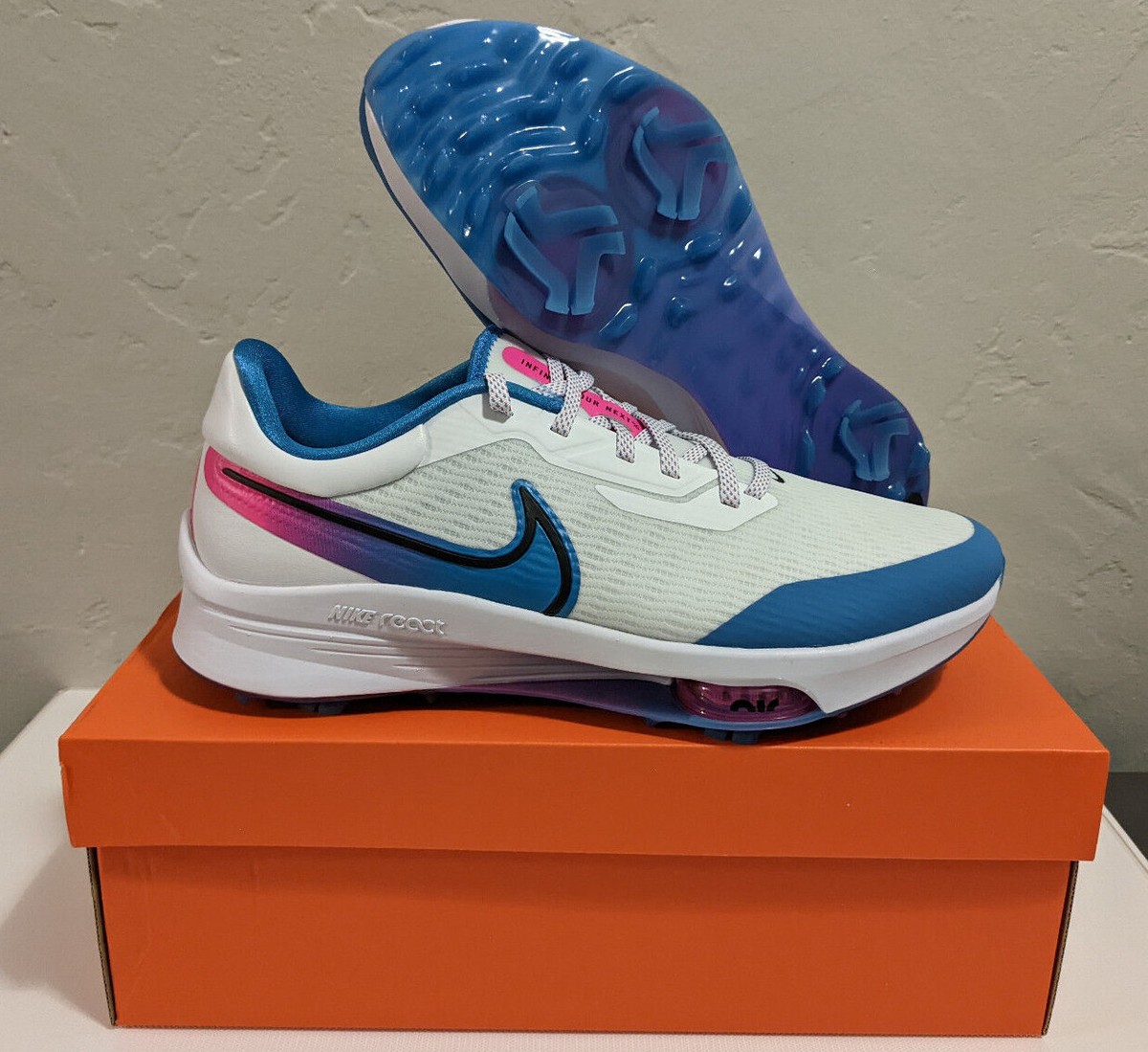 NIKE AIR ZOOM INFINITY TOUR NEXT ゴルフ Nike Zoom Infinity Tour NEXT% White Blue Golf Brooks Koepka