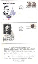 Both Cachets Franklin D. Roosevelt 1st day cover Artcraft Cover Craft US# 1284