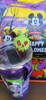Disneyland Halloween Green Poison Red Apple Light Up Glow Cube 