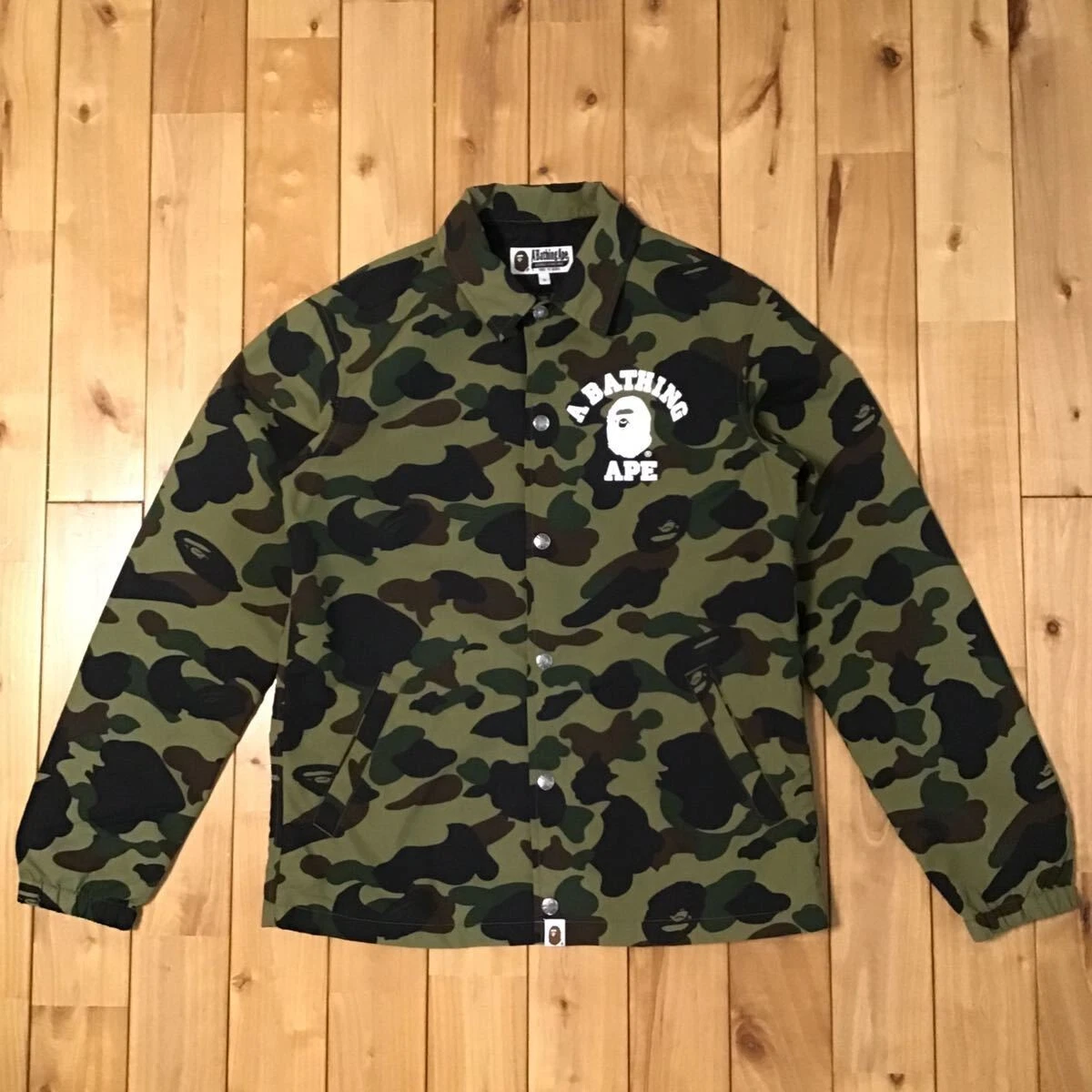 Bape 1st camo college coach jacket