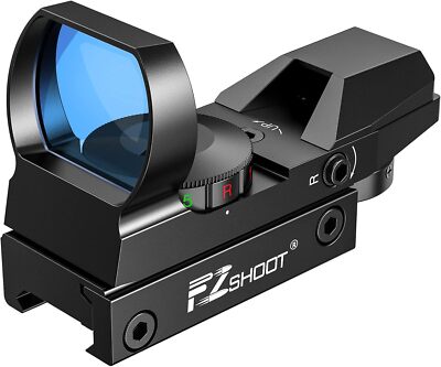 Black Reflex Red Dot Sight 22x33mm Ultra Wide View Multi Reticle Unlimited Ey...