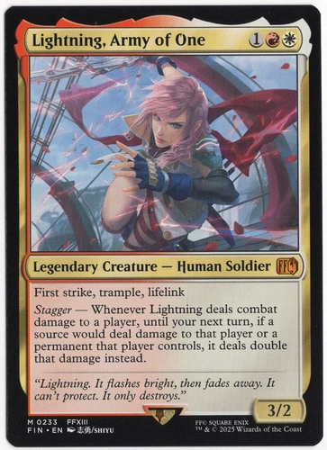 F001 Magic The Gathering Lightning, Army of One 0233 FIN 2025 Non-Foil