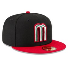 Nueva Gorra de Béisbol 59FIFTY - MLB México Nacional Béisbol Negra Gorra Ajustada