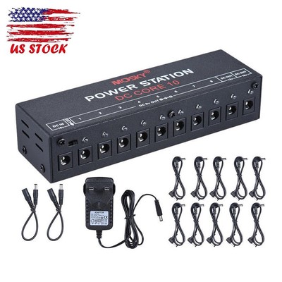 Mosky Audio 10 Outputs Guitar Effect Pedal Power Supply Station for 9V 12V 18V