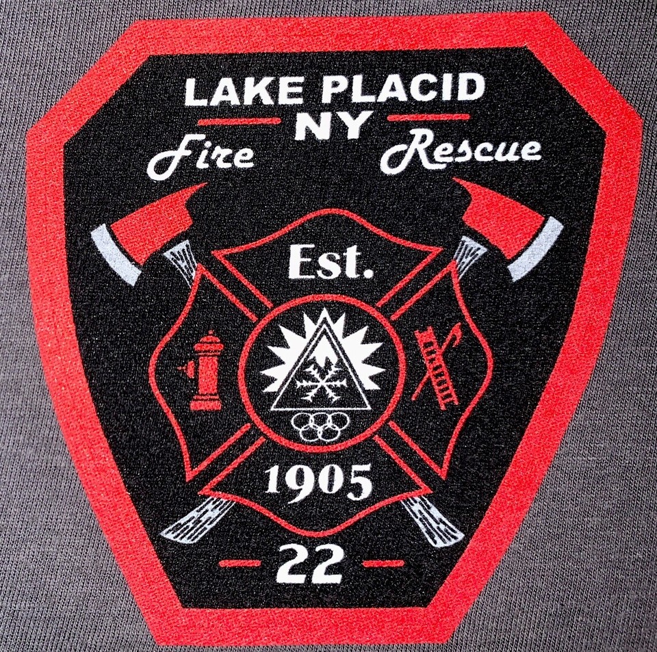 Lake Placid Fire Department Essex County New York NY TShirt Sz 2XL