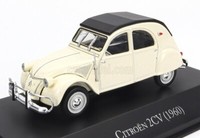 Modellauto Statisch Diecast Citroen 2CV 1960 Weiss Modellbau Massstab 1/43